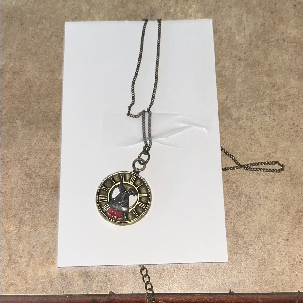 Alice In Wonderland white Rabbit Pendant Necklace
